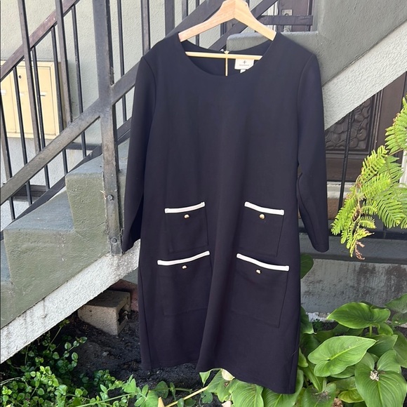 Tuckernuck Black and White Francoise Mod Mini Dress Officecore Nautical SZ XXL - Picture 5 of 10